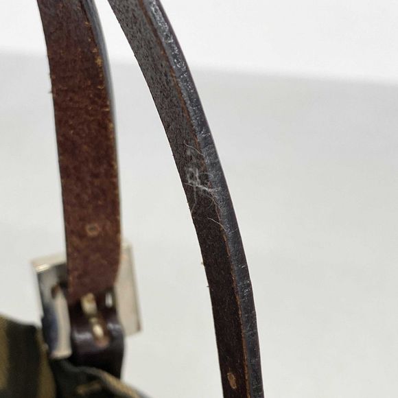 Fendi Handbag Zucca Nylon Canvas Brown Silver Hardware Pre-owned Women's - Picture 8 of 10